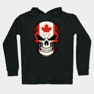 FLAG OF CANADA ON SKULL EMBLEM Hoodie